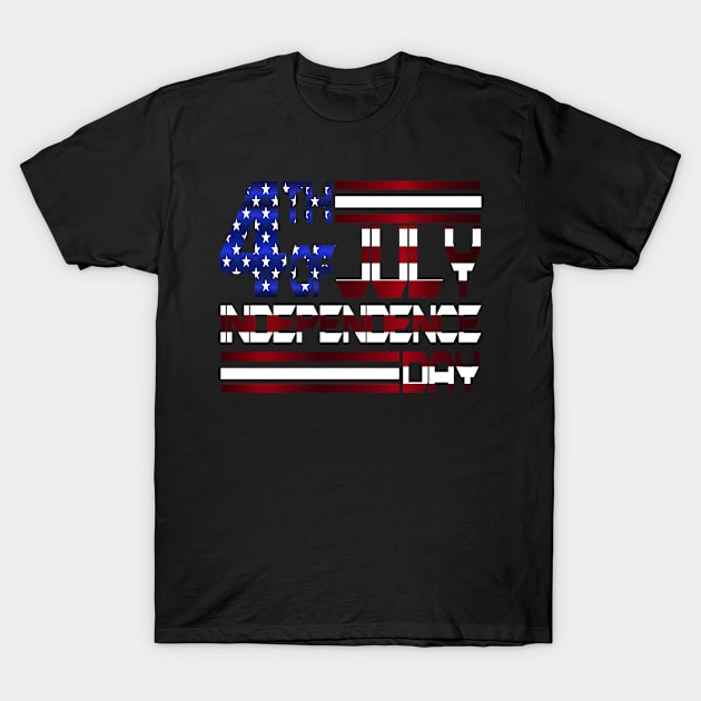 4th of july independence day T-Shirt by Samphelinshop